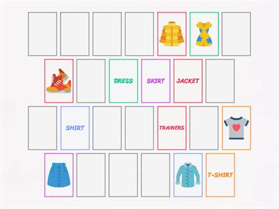 Year 2 - Clothes memory game