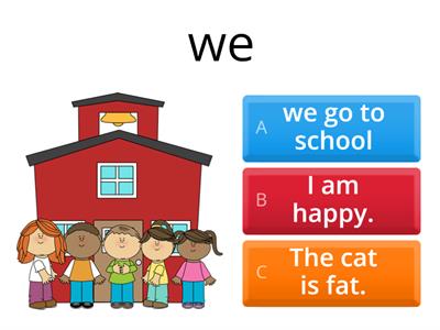 Sight word "we"