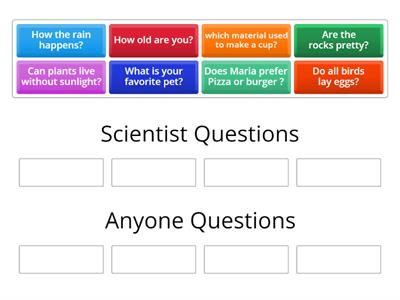 Sorting Scientific questions