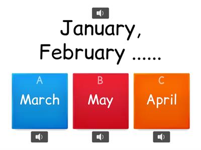 PE Months of the year - in order