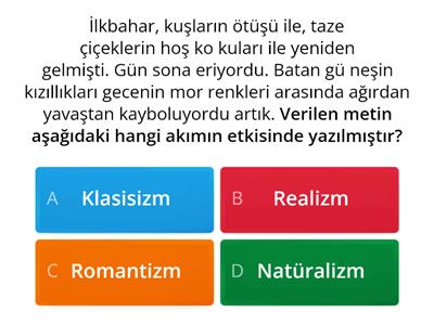 Seçmeli Türk Dili ve Edebiyatı Performans Ödevi