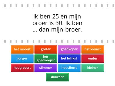 Comparatief of superlatief