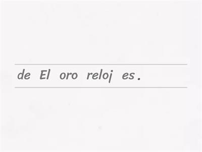 Ordena las oraciones e identifica palabras agudas.