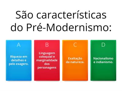 Pré-Modernismo - Exercícios