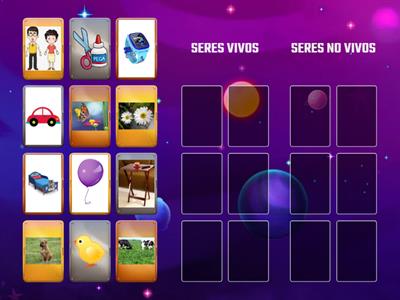 JUEGO EDUCATIVO: Seres vivos y seres NO vivos