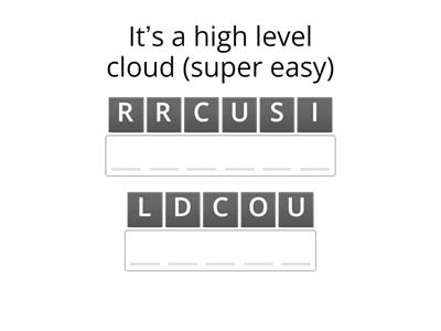 anagram with cloud typess