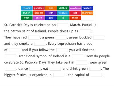 St. Patrick's Day - text