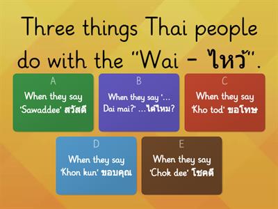 Basic Thai phrases