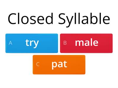 CLOVER Syllable Types