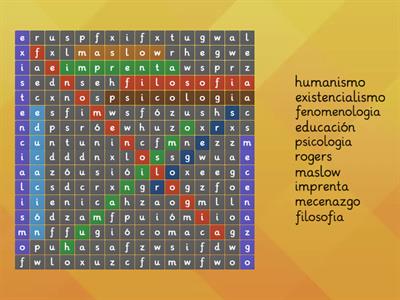 Sopa de letras Humanismo