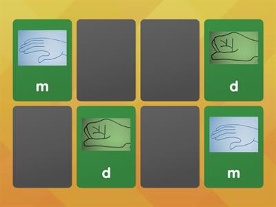 szolmizációs kézjelek 1. osztály (memória fejlesztő játék)
