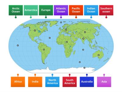 Geography - Continents and Oceans