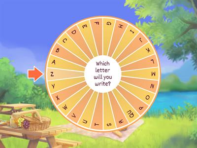 Capital Letter Wheel Spinner