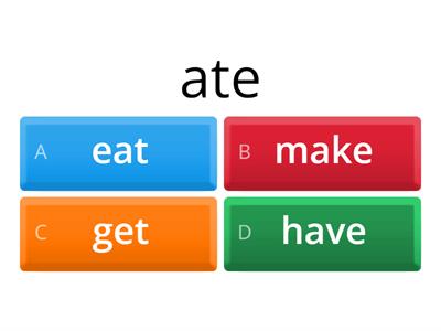 Irregular verbs - 2nd forms