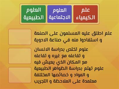 تدريب 2 - درس 3 - روائع حضارتنا الاسلامية في العلوم و الاداب - وحدة 4 - دراسات اجتماعية - الصف الثاني الاعدادي 