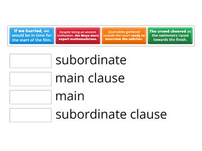 Main or Subordinate Clause