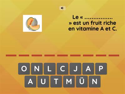 Le vocabulaire des fruits 2