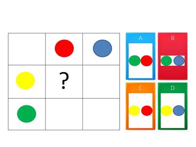 Logikai mátrix - színes körök