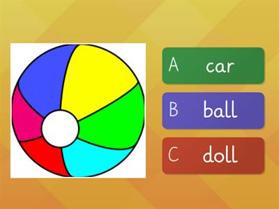 toys and other vocabulary - grade 1