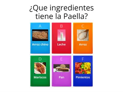 ¿Que ingredientes tiene la Paella?