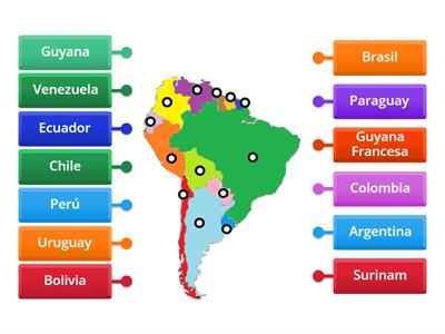 Águilas Semana 2 - Identificar los países de América del sur