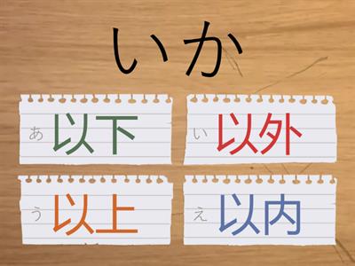 N4漢字　第2週5日目