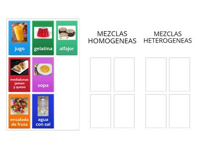 MEZCLAS  HETEROGENEAS Y HOMOGENEAS