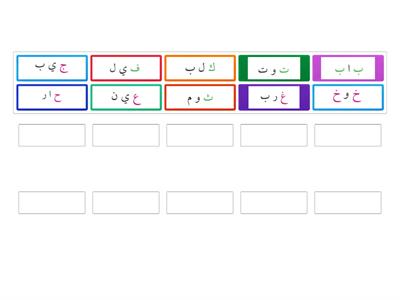 Arapça 5.sınıf harf birleştirme 1