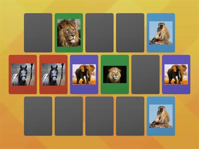 Find and match wild and farm animals