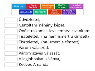 Formal-informal letter phrases Hungarian-English