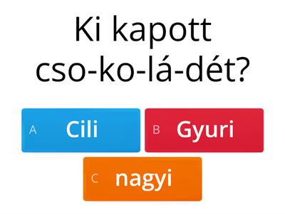 Hány gyereké lett a csokoládé? (Ok. 157.)