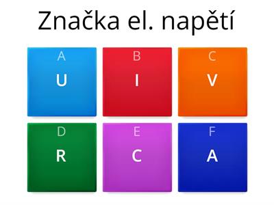 Značky a jednotky fyzikálních veličin - elektřina