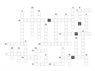 UNIT 1.5 - MAMMALS (crossword)