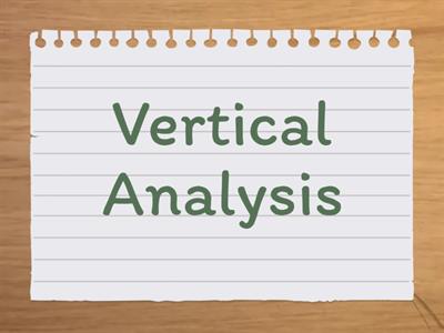 Chapter 13 Study Guide - Vertical Analysis