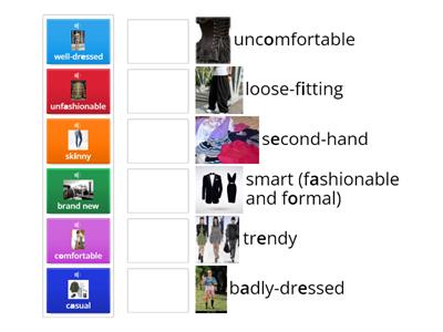 Clothes: adjectives