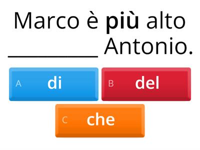 I comparativi: che o di?