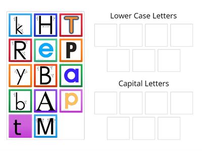 sorting into capitals and lower case