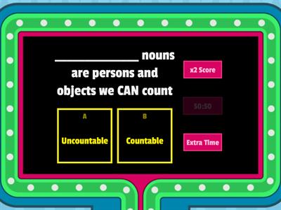 Countable and Uncountable Nouns