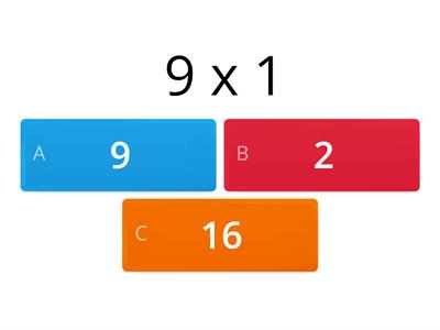 9s Multiplication Quiz