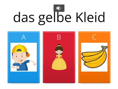 Kleider und Farben (im NOMINATIV)