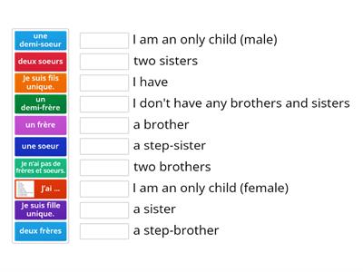 As-tu des freres et soeurs ?