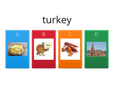 Thanksgiving vocabulary