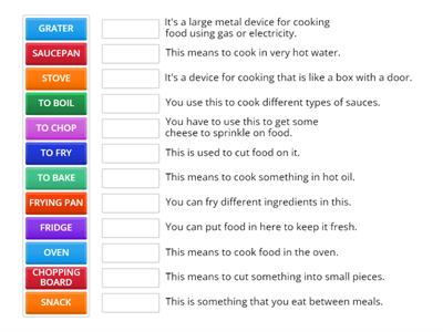 VOCABULARY: COOKING
