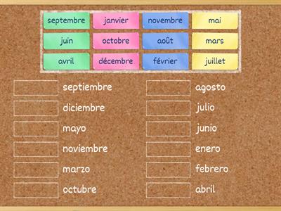 Curso de español - Los meses