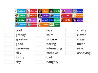 Spanish adjectives - Personality