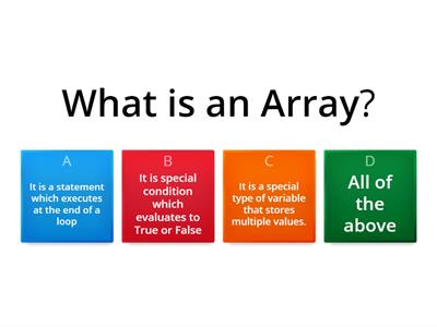 Arrays & `for` Loop