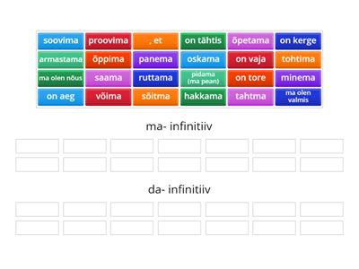 Kas ma- või da- infinitiiv? 