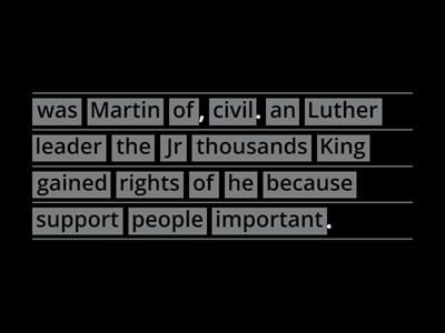 MLK because/but/so 