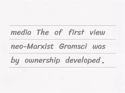 Neo-Marxist view of media ownership