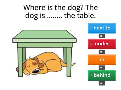 Prepositions of place